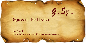 Gyovai Szilvia névjegykártya
