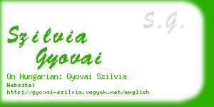 szilvia gyovai business card